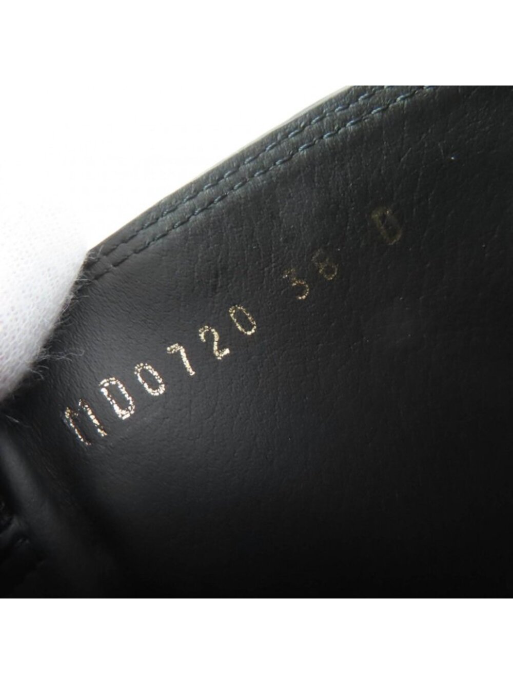Dior Empreinte Leather Short Boots Black Gold - Picture 9 of 11